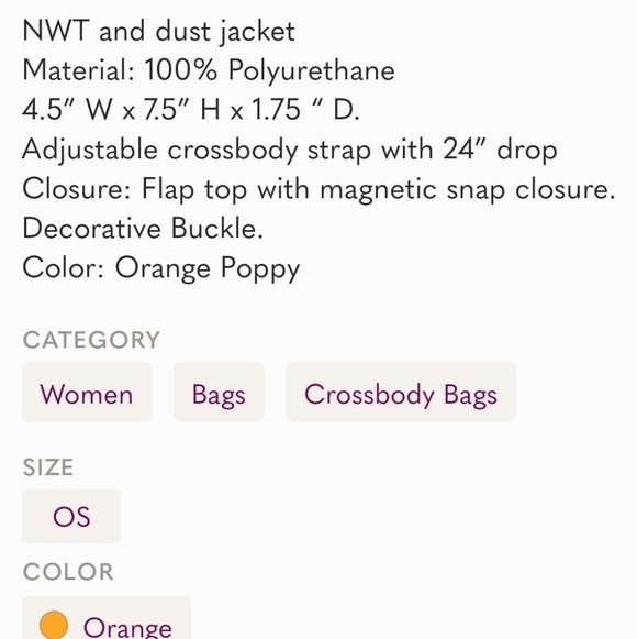 Sam Edelman Greta Phone Crossbody Color Poppy - Picture 5 of 5